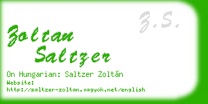 zoltan saltzer business card