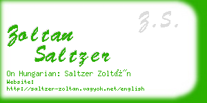 zoltan saltzer business card